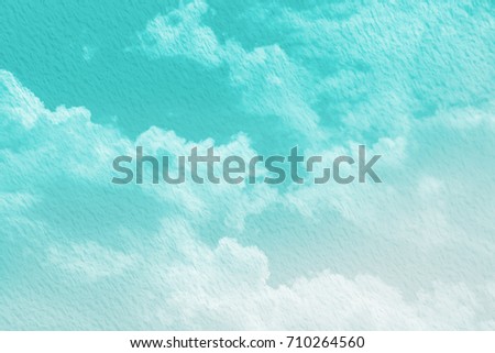artistic soft cloud and sky with pastel gradient color and grunge paper texture, nature abstract background.
