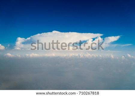 Ship Shaped Cloud Over Blue Horizon