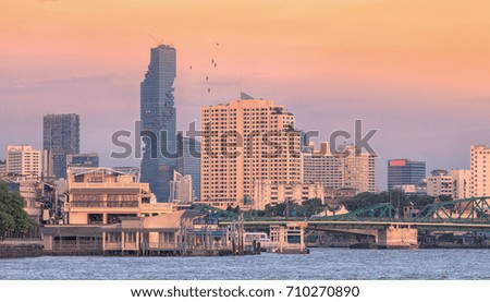 Bangkok twilight sunset