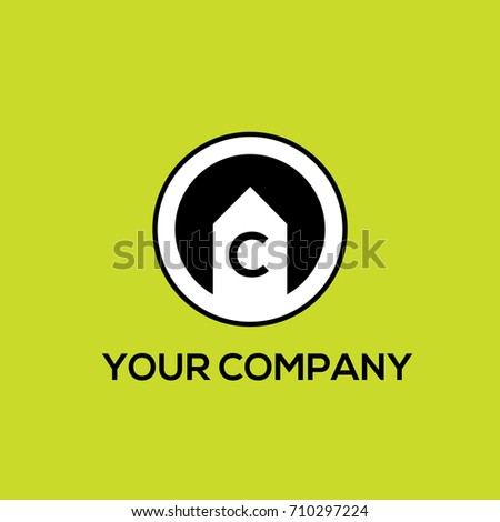 Real estates vector logo letter C