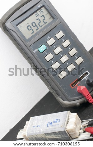 An LCR meter is a type of electronic test equipment used to measure the inductance (L), capacitance (C), and resistance (R) of an electronic component