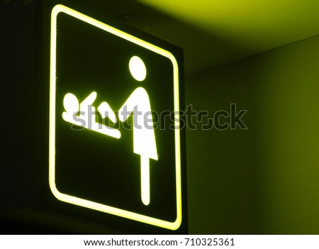 Toilet sign in airport