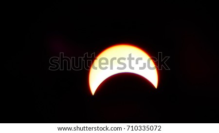 Luminous picture of the partial solar eclipse of August 21, 2017, from Quebec, Canada.