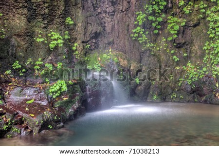 Git Git waterfall, Bali island jungle, Indonesia. HDR photography.
