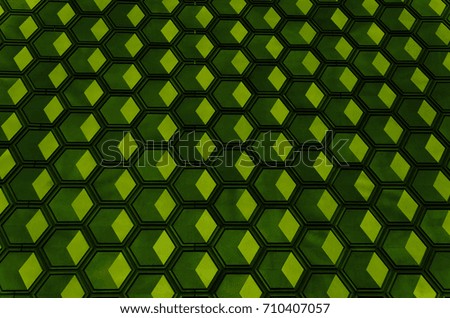 The texture of green cell similar to honeycomb Royalty-Free Stock Photo #710407057