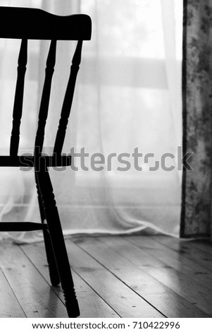 The silhouette of chair