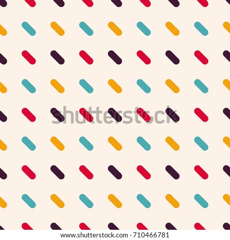Seamless vector pattern with rounded colorful stripes