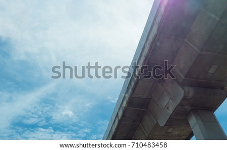 bridge and blue sky background