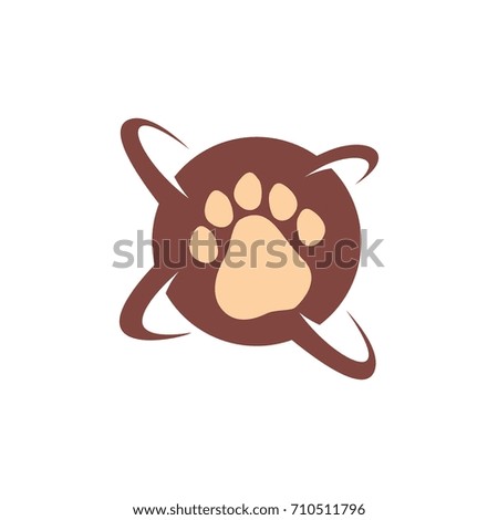circle swoosh bear paw logo