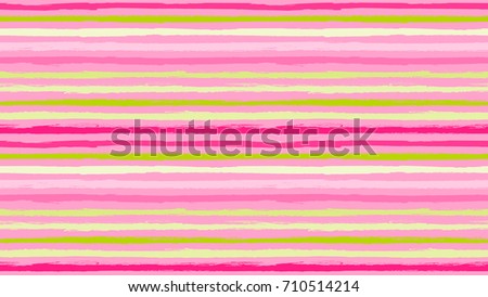 Seamless horizontal striped pattern. Ink paint brush line with torn paper effect. Ethnic background. EPS10 vector illustration. Pink texture for backdrop. Retro vintage style. Summer pattern for kids.