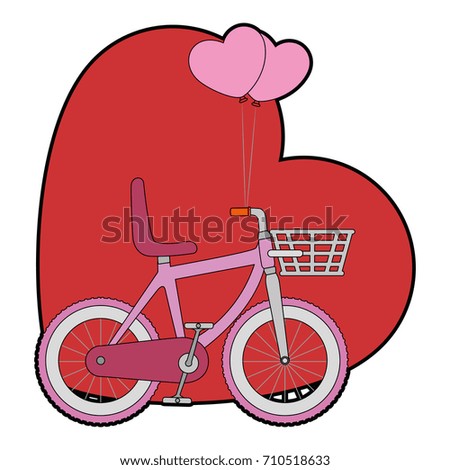 bicycle vehicle with heart