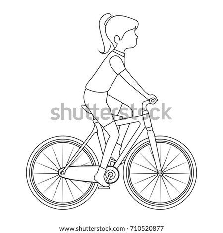 woman cyclist riding a bicycle