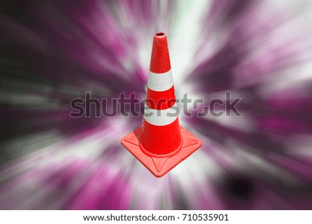 traffic cone Bokeh background