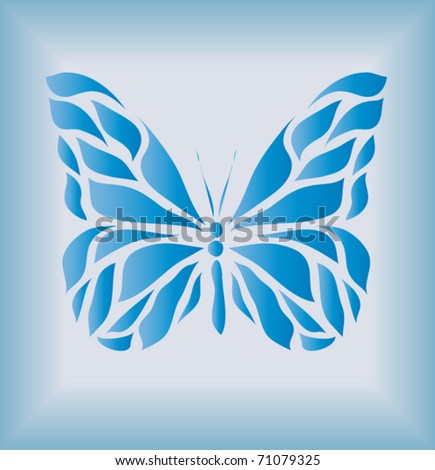 Vintage Ornament vector isolated on blue background (eps 10)