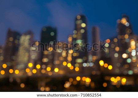Abstract blur night garden in the city bokeh background