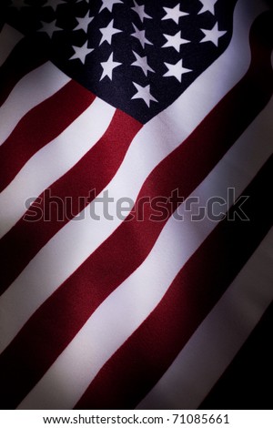American Flag close up for background