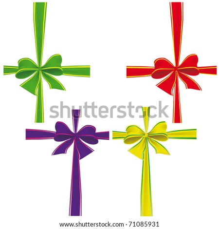 A collection of colorful ribbons. Vector illustration