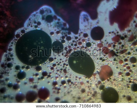 watercolor droplets on the glass, backlighting from different directions, large magnification, bokeh, Colored abstractions