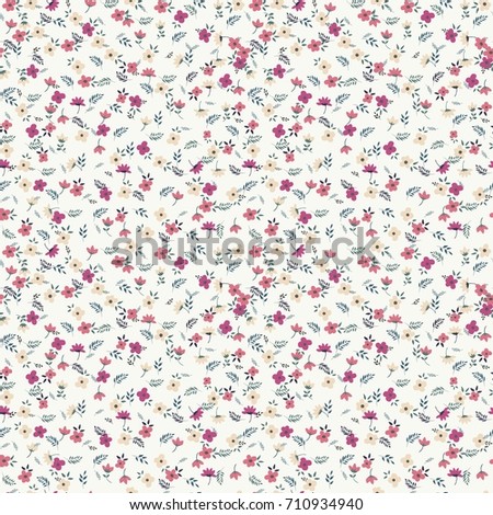 Cute Floral pattern of small flowers.