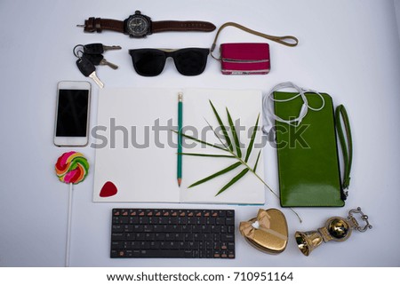 Top corner image
Book
the bag
glasses
mobile phone
Earphone
watch
camera
Heart box
lollipop
Pencil
key
keyboard
bell
Leaves
On a white background