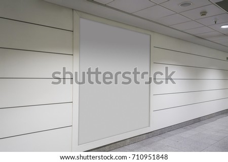 Blank billboard indoor, for advertisement