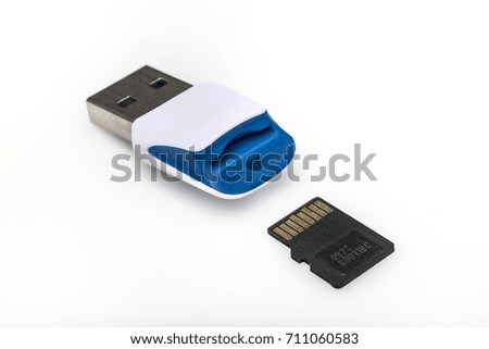 Micro SD Card Adapter Isolated on White Background
