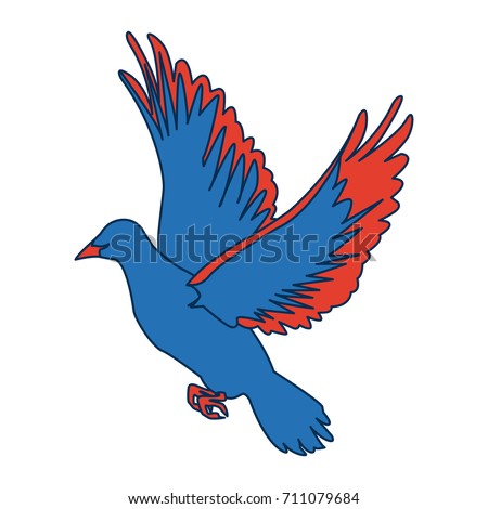 flying dove on white background as symbol of peace