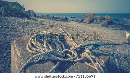 Knot Rope On The Beach