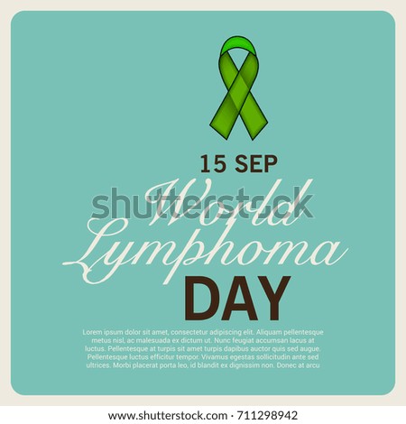 Vector illustration of a Banner for World Lymphoma Day.