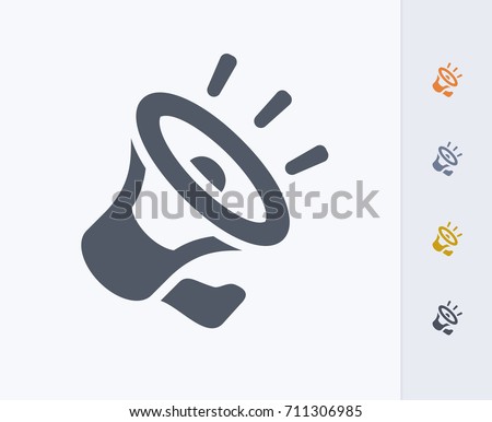 Noisy Loudspeaker - Carbon Icons. A professional, pixel-aligned icon.   Royalty-Free Stock Photo #711306985