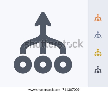 Merged Arrows - Carbon Icons. A professional, pixel-aligned icon.   Royalty-Free Stock Photo #711307009