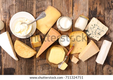 assorted dairy product Royalty-Free Stock Photo #711324751