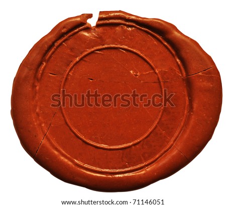 Empty wax seal  on white Royalty-Free Stock Photo #71146051