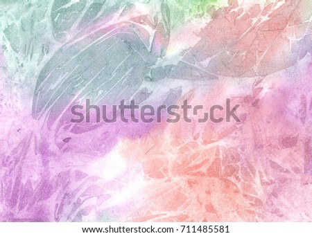 Watercolor background. Hand drawn texture.Macro spot blotch texture.  Abstract colorful background  for design template.