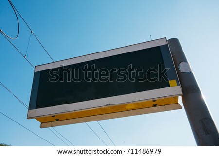 train scoreboard without any logos at berlin