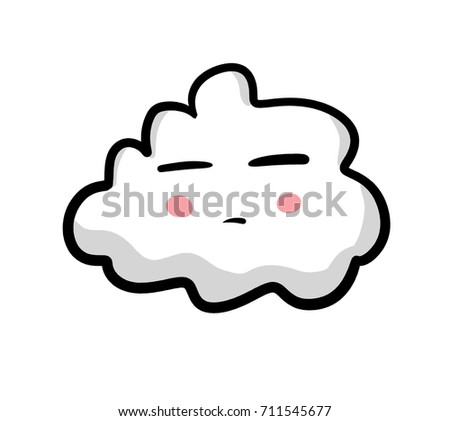 Digital illustration of a cartoon cloud