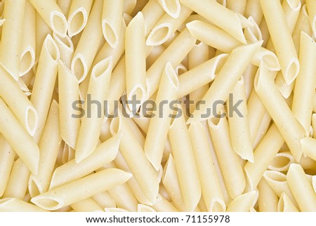 Classic macaroni filling the picture.