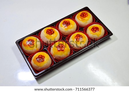 Spring rolls - in plastic containers, Thai traditional desserts - sweet Chinese delicious
