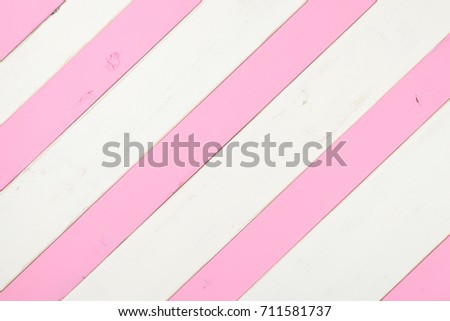 Pink and White Diagonal Slanted Striped Shiplap Boards with room or space for copy, text or design. A horizontal crop background but can be vertical.  Faux Painted and Distressed style that is trendy 