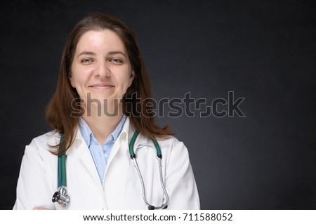 Portrait of a smiling, friendly female doctor