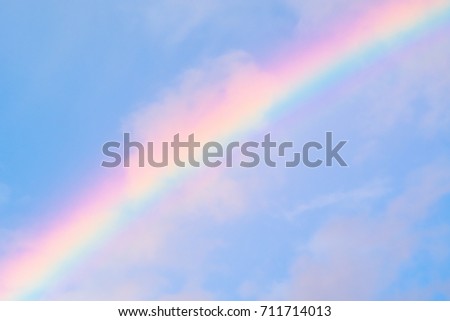 Beautyful rainbow over the sky after the rain