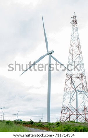 Wind turbine for renewable energy background 