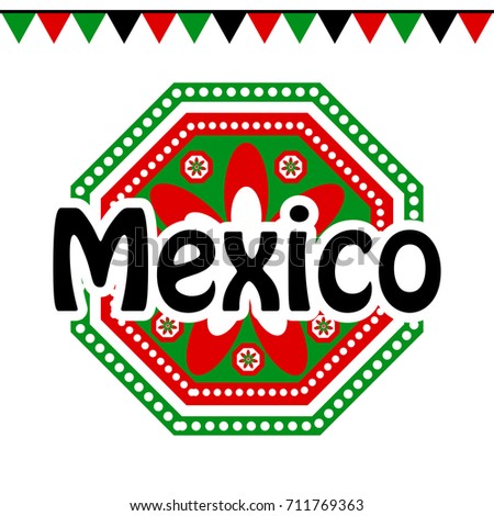 Mexico Independence day and cinco de mayo abstract design 