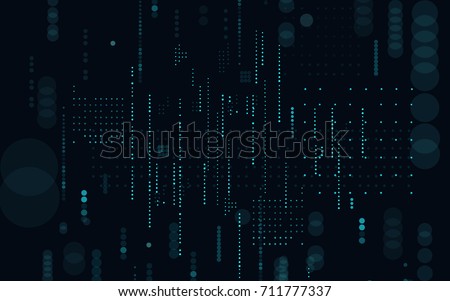 Technological background vector illustration.Matrix.Binary Computer Code.Falling dots Royalty-Free Stock Photo #711777337