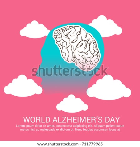 Vector illustration of a Banner for World Alzheimer's Day.