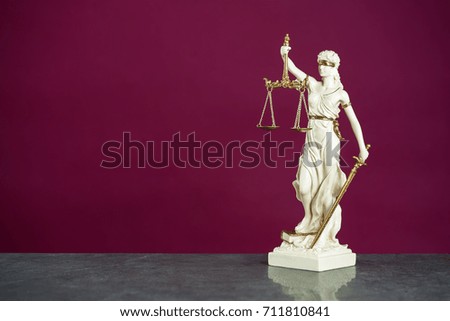 Burden of proof, legal law concept image. Purple background