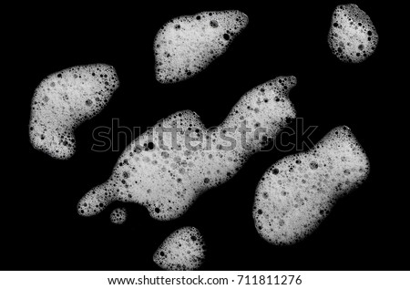 foam, bubble isolated on black, with clipping path texture and background 
 Royalty-Free Stock Photo #711811276