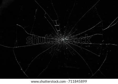 Close-up Of Cracked Glass Of Display Screen Royalty-Free Stock Photo #711845899