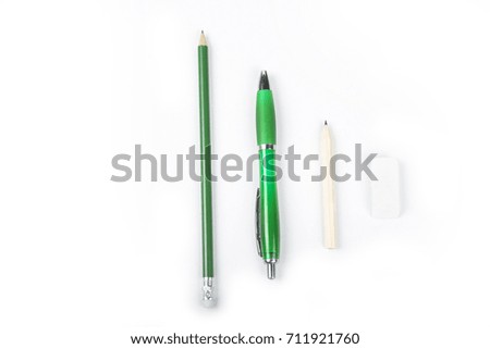 Pen and pencil for use in office school and in the household