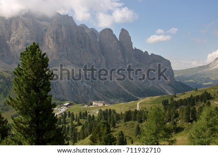 Landscape of Dolomites mountain in Sud Tyrol, Italy